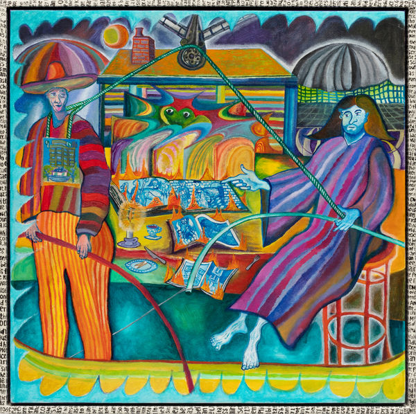 Nick Santoro Trust the Wizard, 2025 Synthetic polymer paint on polyester 47.5 x 47.5cm