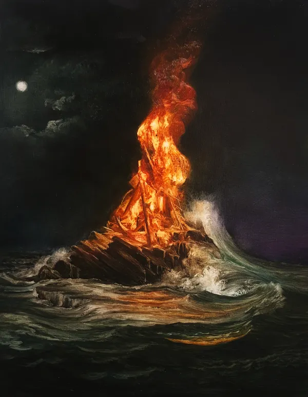 Peter Gardiner Moon, 2026 Oil on canvas 76 x 61cm (Framed)