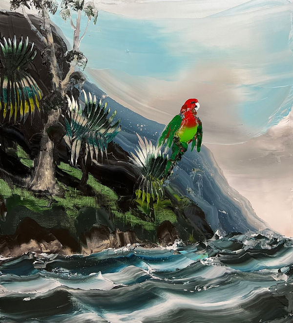 Paul Ryan Palm Coast Rosella, Wombarra , 2022 Oil on Linen 102 x 92cm