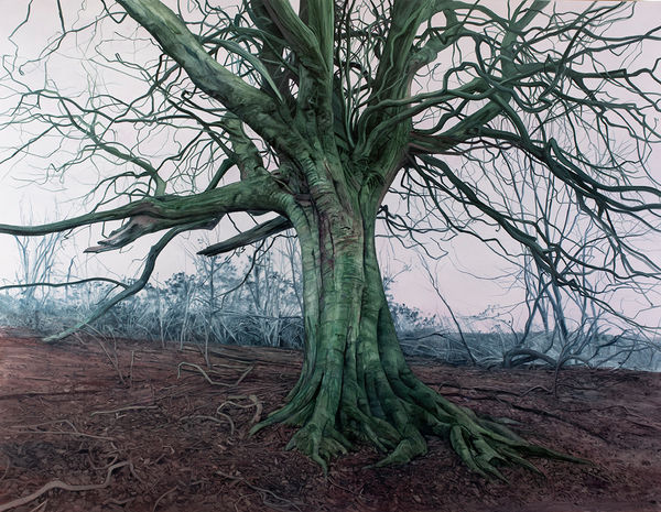 Nicholas Blowers Darkness at the edge, 2022 Oil on Canvas 156 x 204cm