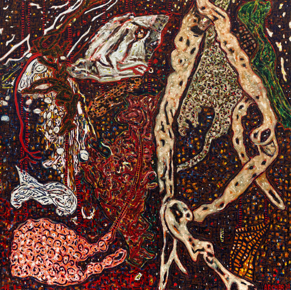 Suzanne Archer Scavengers Loot, 2024 Oil on canvas 142.5 x 142.5cm