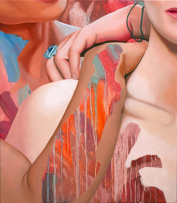 Kim Leutwyler M and S, Clavical, 2022 Oil on Canvas 35.5 x 40.5cm