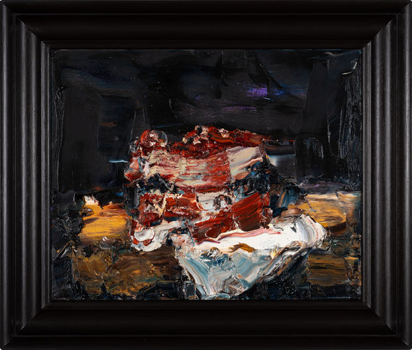 Paul Ryan Chops, 2025 Oil on canvas, FX hand stained frame 55 x 65cm