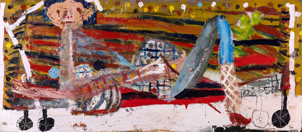 James Drinkwater Bather, Long Island, 2023 Oil on Linen 78 x 199cm