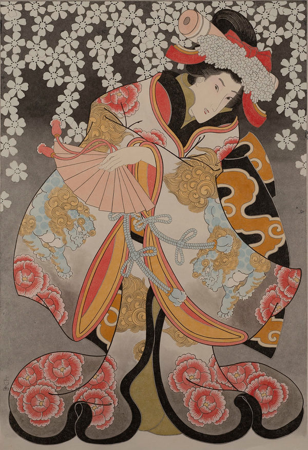 Yoshio Honjo Yukihime, 2024 Kozo Paper Suihi-Enogu Sumi-Ink 118 x 87 x 4cm framed size