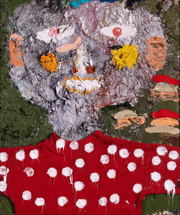 James Drinkwater Children of the Hudson 1, 2023 Oil and collage on hardboard 60 x 50cm