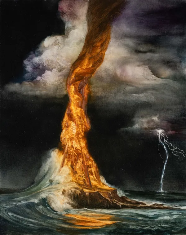 Peter Gardiner Beacon 2 , 2026 Oil on canvas 76 x 61cm (Framed)