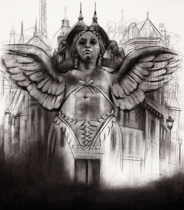 Jody Graham éveil, 2023 Charcoal on paper 142 x 127cm F