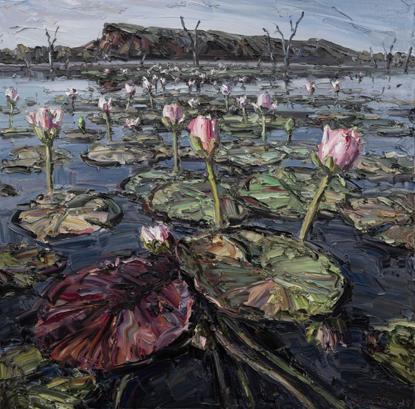 Jun Chen, Lilies and mountains I, 2025