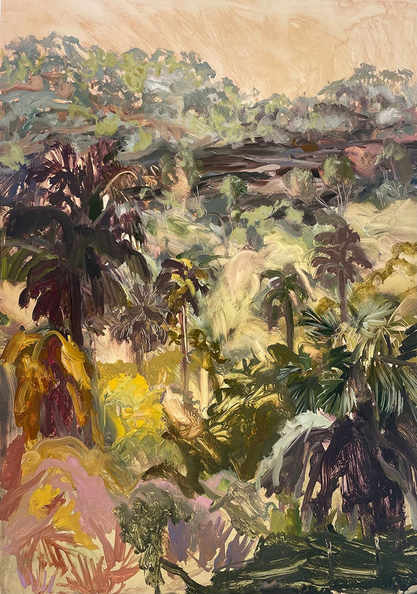 Kirsty Neilson The valley of palms, 2023 Oil on board 50 x 35cm