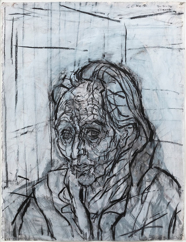 David Fairbairn G.E. No. 10, 2014 - 2015 Acrylic gouache etching & willow charcoal on paper 76 x 56cm