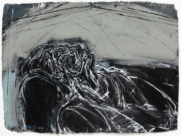 David Fairbairn G.E.No.14, 2023 acrylic gouache ink pastel & chinagraph pencil on paper 60 x 76cm