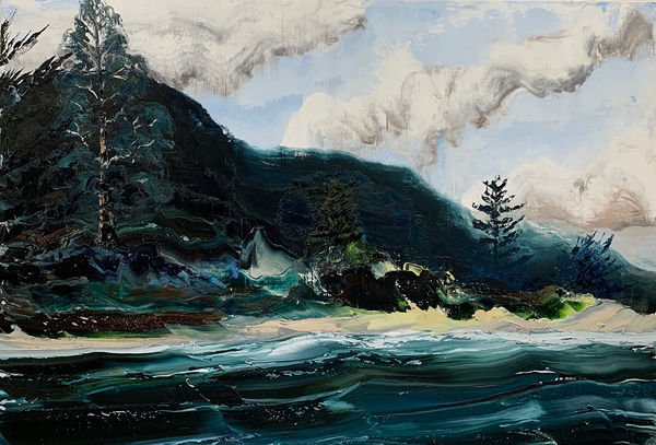 Paul Ryan The Sand Dunes, Sharkies, 2019 Oil on Linen 170 x 250cm