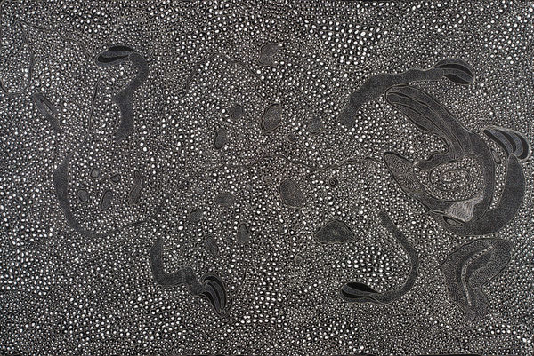 Jorna Newberry Ngintaka Perentie, (JNKM 300323), 2023 Acrylic on linen 182 x 122cm