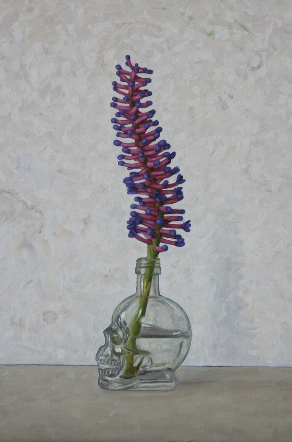 Andrew Sullivan Purple Bromeliad, 2023 Oil on board 36.5 x 24cm
