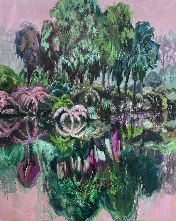 Kirsty Neilson Rains of the forest, 2023 Oil on board 50cm x 40cm
