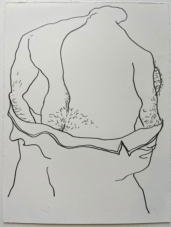 Caroline Zilinsky Original Sin IV, 2022 Pencil on Canson Card paper 18 x 12cm framed 40 x 32cm