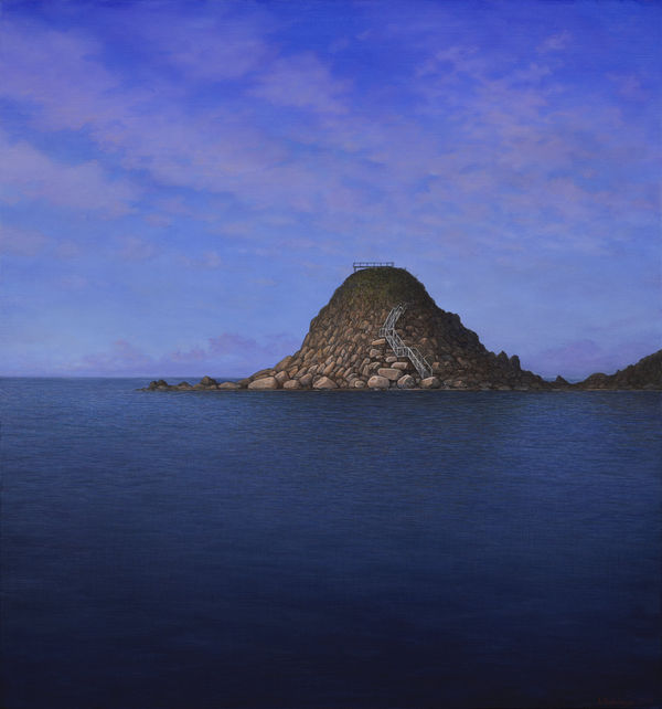 Adam Nudelman The Tower of Babel No 5, Byron Bay Pass NSW, 2025 Acrylic and oil on linen Framed 86.5 x 81.5cm