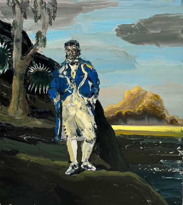 Paul Ryan The Golden with Colonial , 2022 Oil on Linen 138 x 122cm