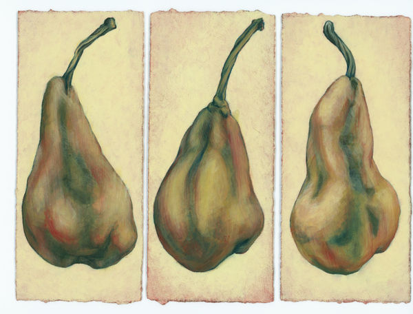 Kim Spooner The Girls, 2025 Watercolour and gouache on cotton paper 21 x 29.7cm (19.5 x 8.4cm each panel)