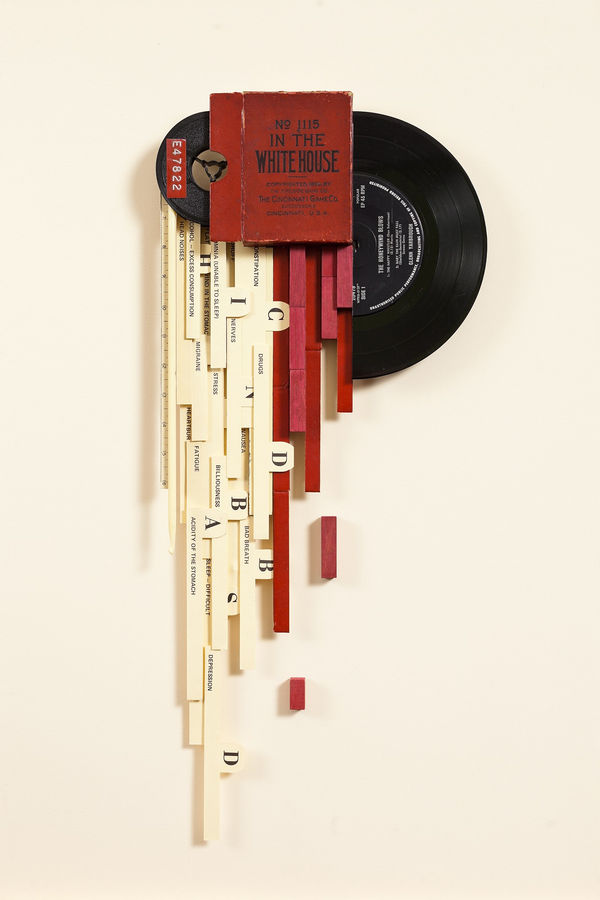 James Powditch All The Presidents Men II, 2023 Mixed media 40 x 60cm