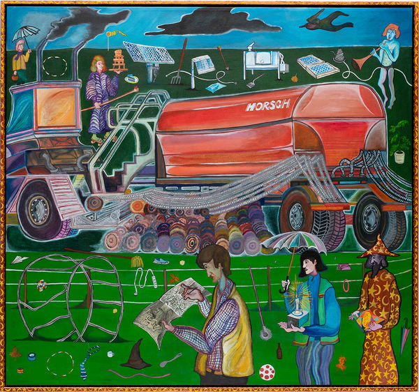 Nick Santoro Walking and Drawing, 2024 Synthetic polymer paint on polyester 80 x 85.5cm