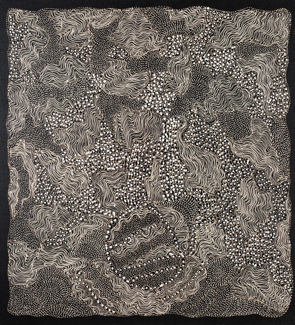 Jorna Newberry Ngintaka Perentie, (JNKM27622), 2022 Acrylic on linen 102 x 112cm