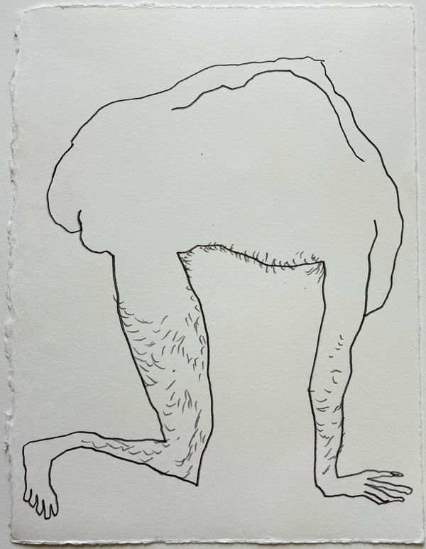 Caroline Zilinsky Original Sin III, 2022 Pencil on Canson Card paper 18 x12cm framed 40 x 32cm