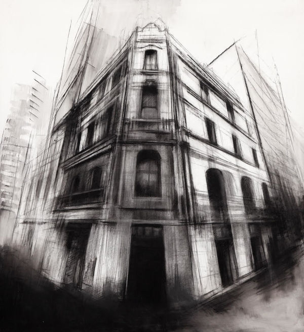 Jody Graham Standing Tall - The Forbes Hotel , 2024 Charcoal on Paper 125cm x 114cm