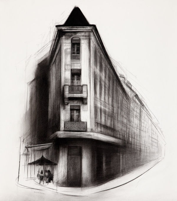 Jody Graham Sentinelle, 2023 Charcoal on paper 142 x 127cm F