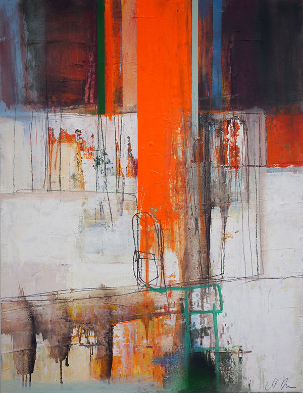 Morten Lassen Untitled 12, 2023 Oil and spray on paper 76.5 x 61cm F