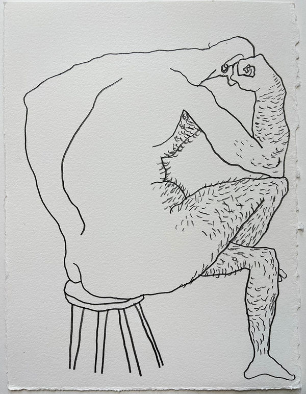 Caroline Zilinsky Original Sin VI, 2022 Pencil on Canson Card paper 18 x 12cm framed 40 x 32cm