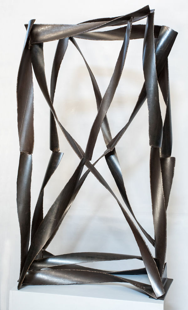 James Rogers Inside Reef, 2024 Waxed mild steel 160 x 90 x 60cm