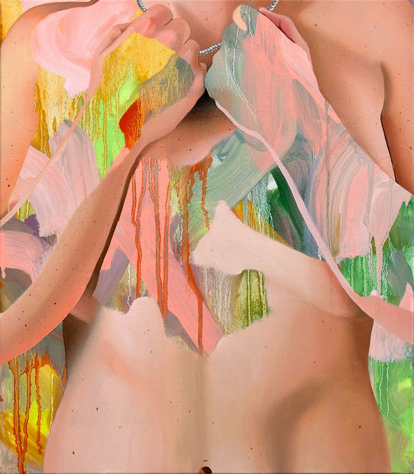 Kim Leutwyler D, Chest , 2022 Oil on Canvas 35.5 x 40.5cm