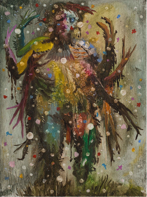 Peter Gardiner Small God 5, 2024 Oil on board 30 x 40cm