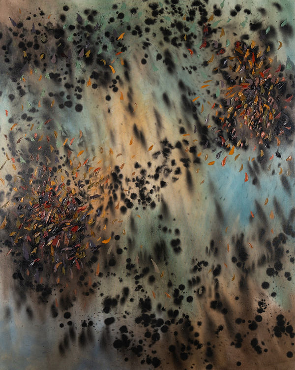 Christopher Horder The Great Unraveling, 2024 Handmade watercolour, Indian ink and oil on canvas 200 x 160cm