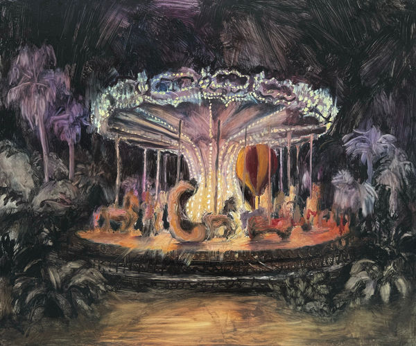 Kirsty Neilson The Lamp, 2024 Oil on board 50 x 60cm