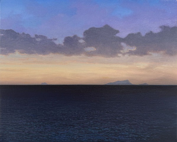 Adam Nudelman The Glennie Group, Wilsons Prom No 3, 2025 Acrylic and oil on linen 13 x 18cm Framed