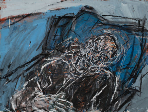 David Fairbairn D.G. No.32, 2010 Acrylic gouache, pastel, chinagraph, pencil & ink on paper, FX hand stained charcoal frame 56 x 76cm paper size