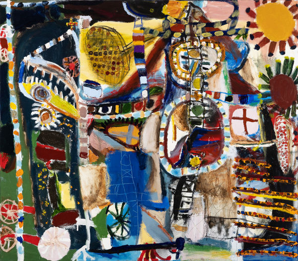 James Drinkwater A piano is as much a bath as it is a table as it is the bottom of the sea 01, 2025 Oil on linen 140 x 160cm