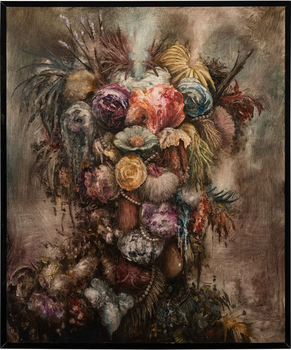 Peter Gardiner T.K. Shipwreck, 2024 Oil on board, framed 120 x 100cm