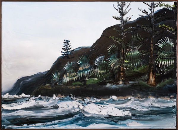 Paul Ryan The Palm Coast Looking South , 2022 Oil on Linen 130 x 180cm