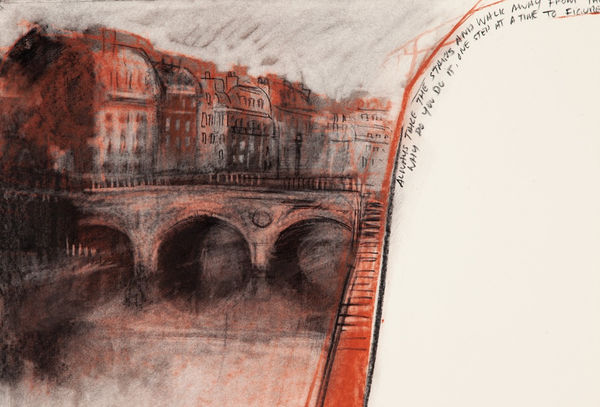 Jody Graham Difficult roads lead to beautiful places, 2022 Charcoal on paper 56 x 76cm