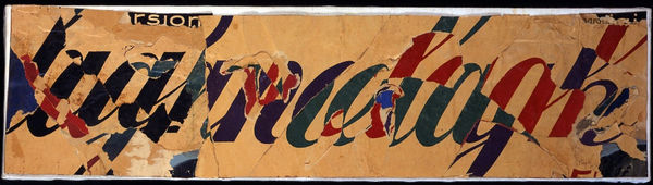 Jacques Villeglé Murmures des rues affiches lacérées montées sur toile 23 x 86 cm