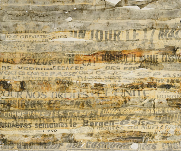 Gil Joseph Wolman un jour le 17 mai, ca. 1968 art scotch sur toile 46 x 55 cm