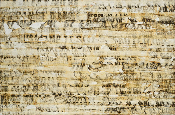 Gil Joseph Wolman Sans titre (L'accord de la police), 1975 art scotch sur toile 54 x 81 cm