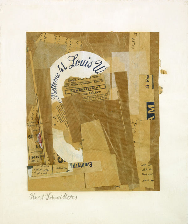 Kurt Schwitters Sans titre (Louis) collage de papiers sur carton 22 x 18,3 cm (collage)
