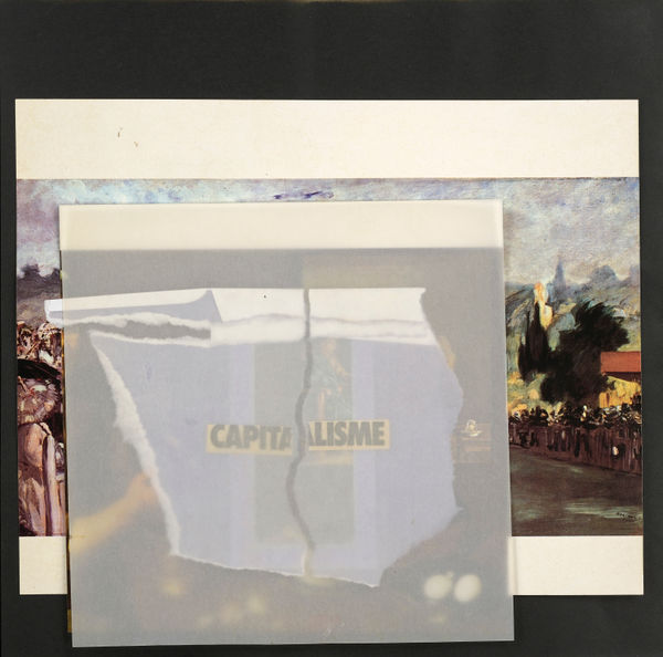 Gil Joseph Wolman capitalisme, 1987 collage : Canson, page de magazine, papier calque, journal 30 x 30 cm