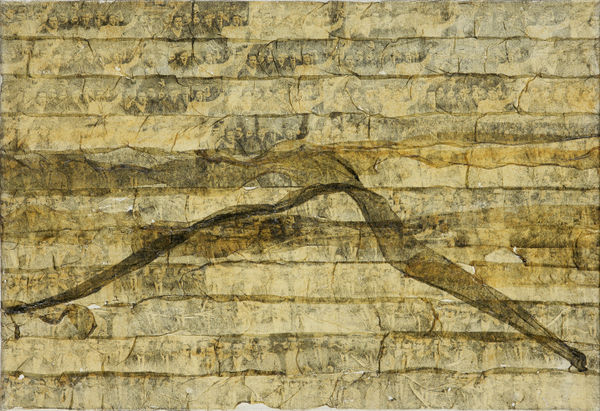 Gil Joseph Wolman Mai 68 art scotch sur toile 38 x 55 cm (archives)