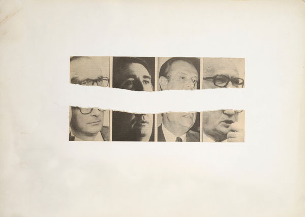 Gil Joseph Wolman Jacques Chirac, Jean Pierre Soisson, Jean Lecanuet, Edgar Faure, ca.1977 papier séparé sur Canson 29 x 41 cm